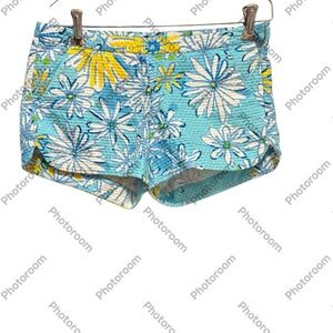 LILLY PULITZER women’s size 00 Adie Daisy‎ blue shorts